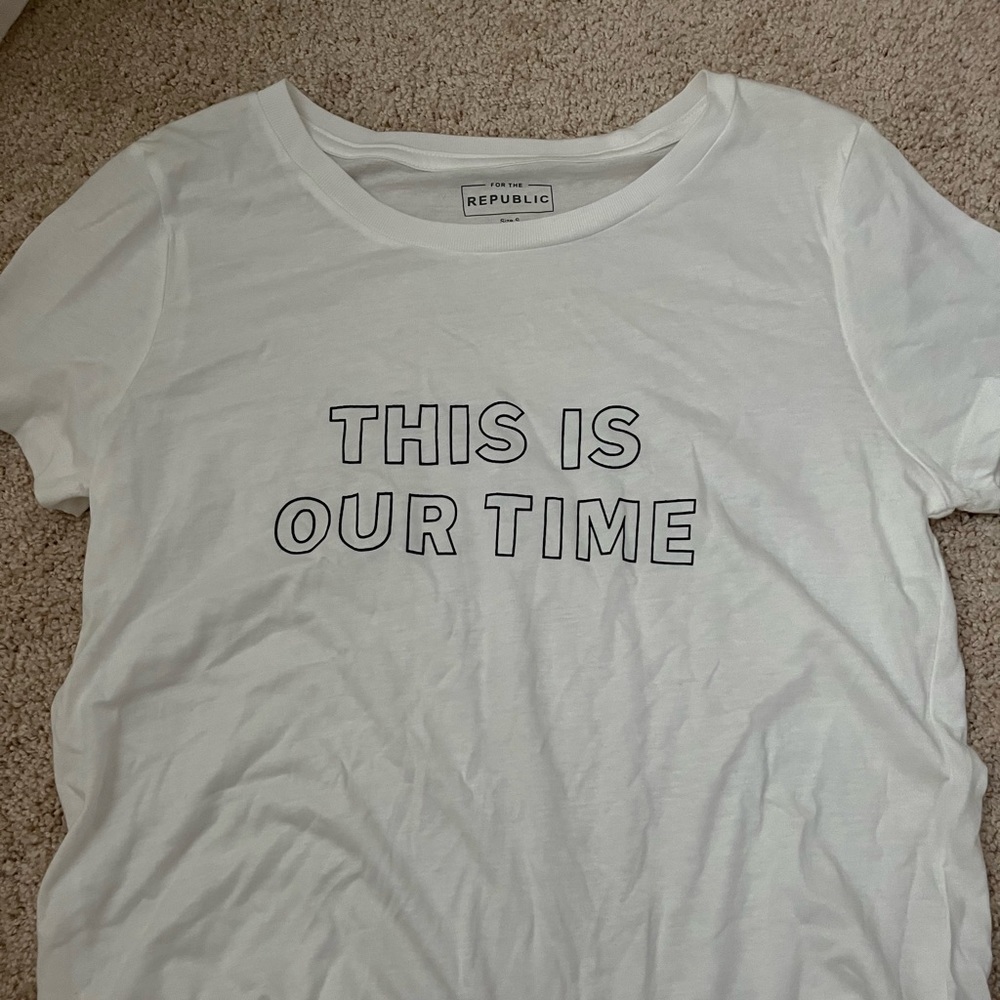 For the republic white tee